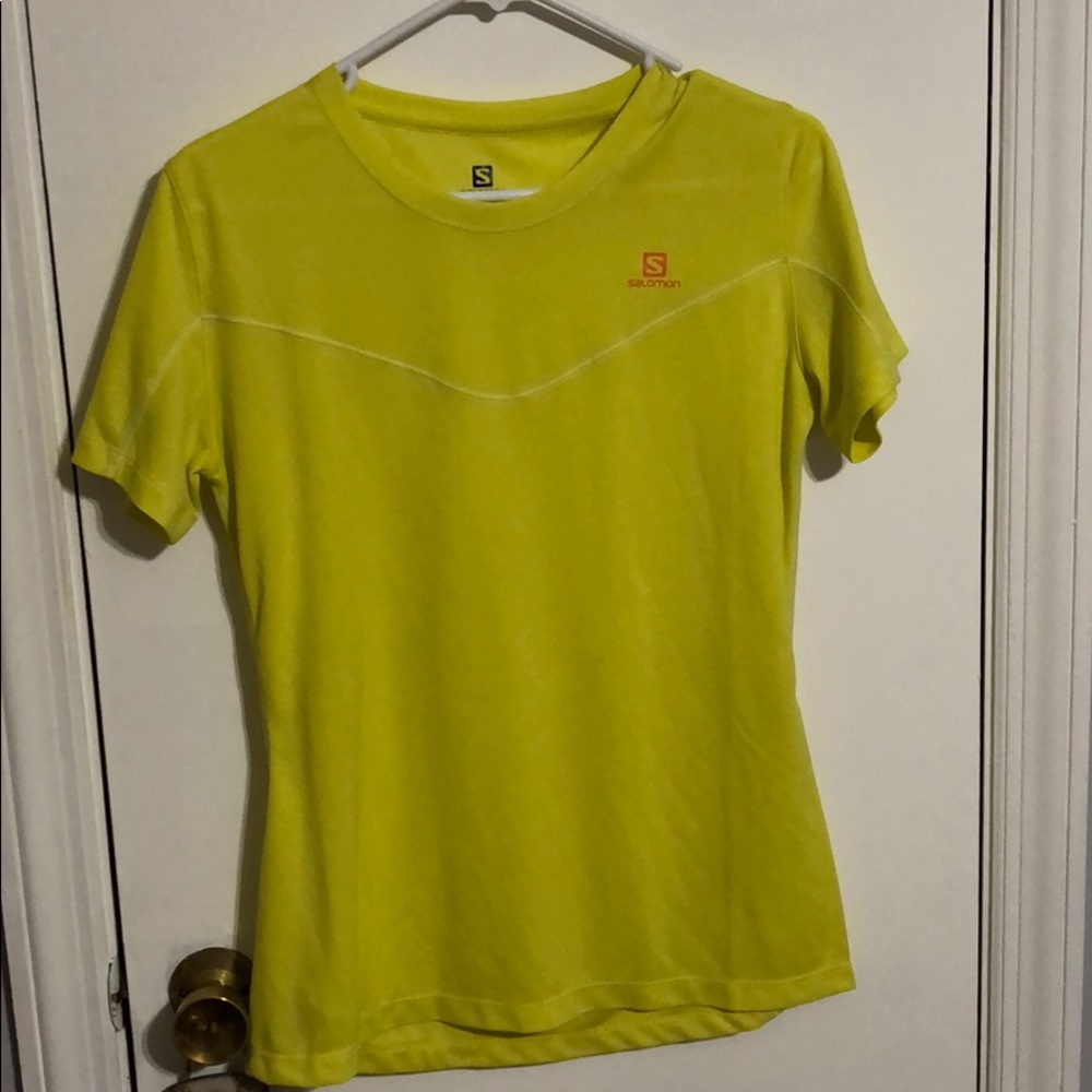 Salomon size medium yellow actilite shirt